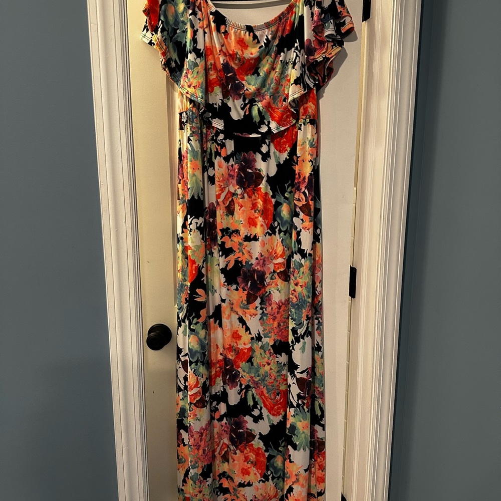 Floral Multicolor Women's Dress